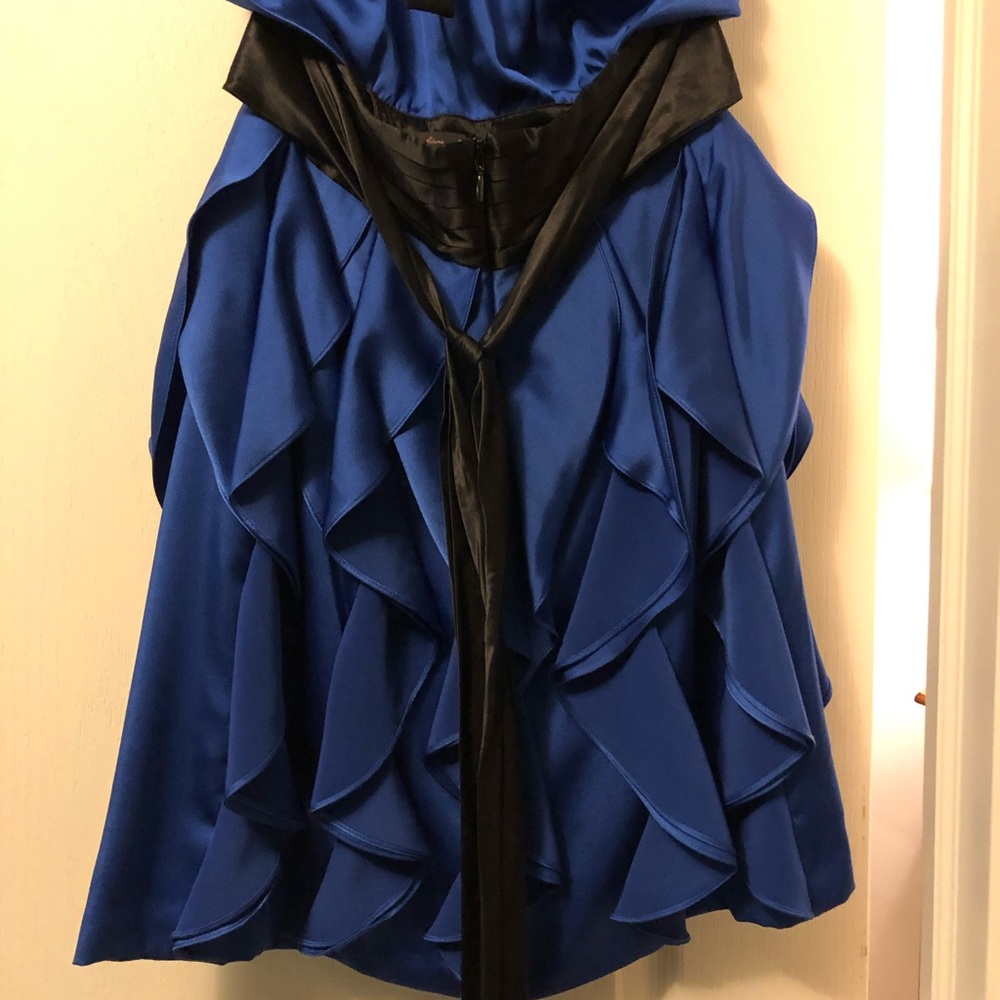BCBG Blue Halter Dress - Picture 3 of 7